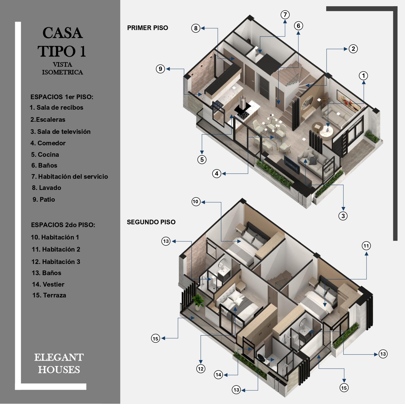Casa Tipo 2 y 3 — floor plan
